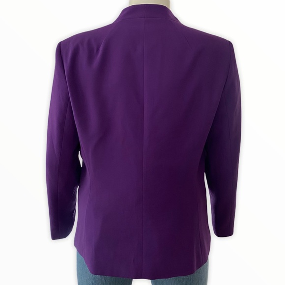 Peter Nygard Royal Purple One Button Blazer - Picture 5 of 8